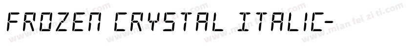 Frozen Crystal Italic字体转换
